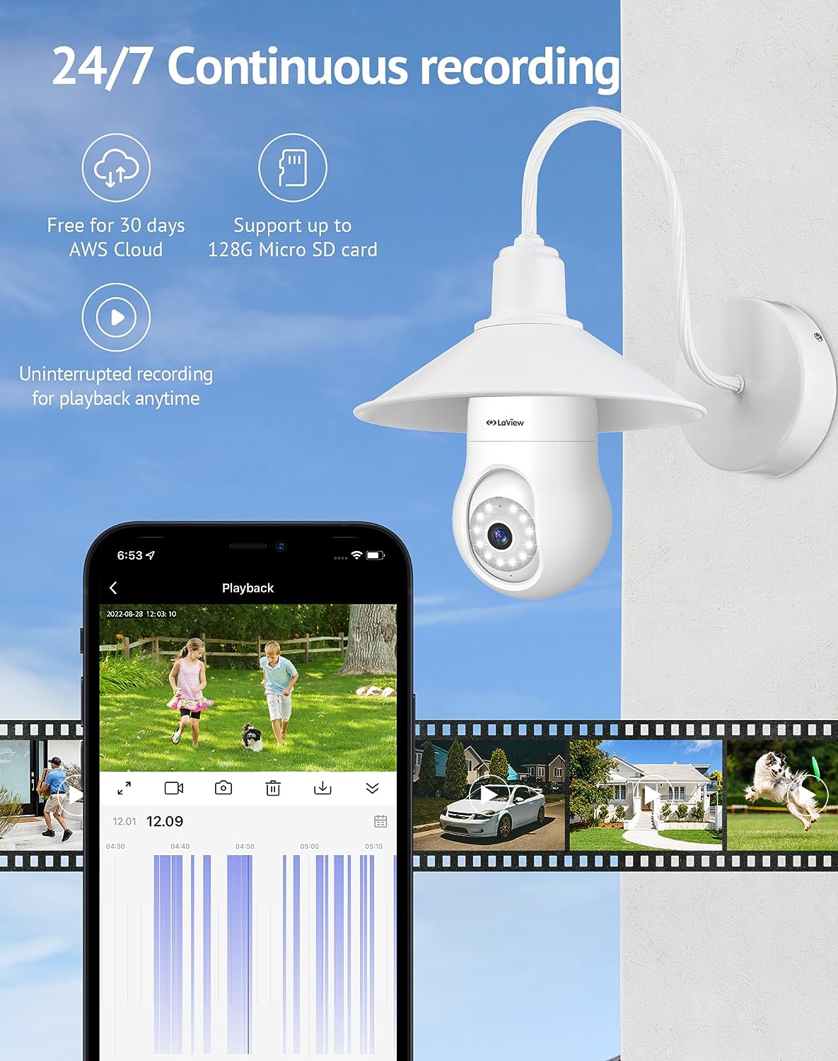 Laview 4mp wifi indoor/outdoor bulb security camera 2.4ghz lv-pwl2-w-2pk Laview 4mp wifi indoor/outdoor bulb security camera 2.4ghz lv-pwl2-w-2pk